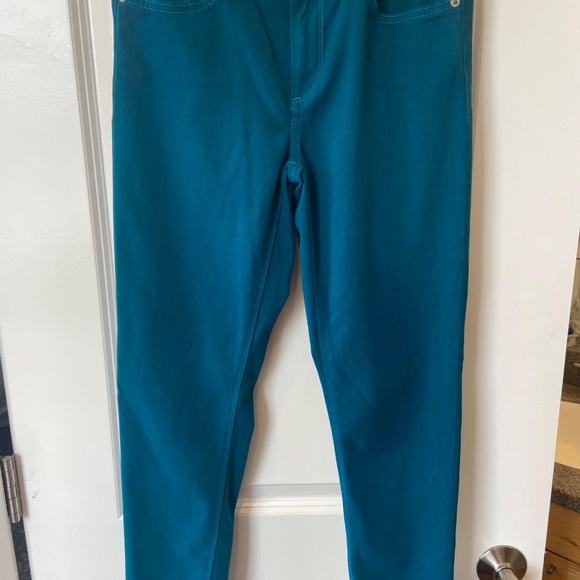 Lucky brand Brooke leggings velvet pant teal size 6/28 - Picture 11 of 11